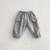 2026 Nova Primavera e Outono Calça Longa Casual Lisa para Meninos de 0 a 6 Anos, Calça Cargo para Bebês Meninos com Punhos Elásticos