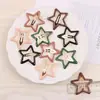 Grampo de cabelo estrela y2g estilo coreano para garotas quentes metal prateado estrela de cinco pontas grampo lateral grampo BB para todos os estilos acessórios de cabelo