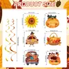 Amazon Fiesta de Acción de Gracias Transfronteriza Banner de Decoración de Pavo Girasol de Otoño Calabaza Adornos Colgantes en Espiral