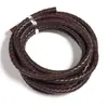 Cuerda Trenzada de Cuero Colorida, Cordón de Cuero Trenzado Negro Estilo Retro, Correa de Cordón de PU, Cordón para Collar Pulsera DIY