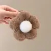 Atmósfera de Otoño e Invierno Pinza para el Cabello de Tamaño Mediano Elegante Versátil para la Parte Posterior de la Cabeza Recogido Pinza de Tiburón Alta Apariencia Pinza de Garra de Felpa Accesorios para el Cabello