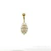 Moda europea y americana nueva joyería de perforación flor amor incrustación 3A circonita anillo para el ombligo fabricantes de piercing para el ombligo