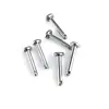 F136 Titânio Rosca Lateral M0.9 Prego Diabo Unha DIY para Lóbulo da Orelha Unha da Orelha Óssea Joia de Piercing Acessórios Liga de Titânio G23