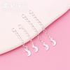 Pulsera de plata S925 para hacer tú mismo, collar, cadena de extensión de cola de luna para mujer, joyería de plata, accesorios sencillos, material, pulsera, cadena de cola