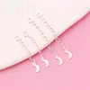 Plata S925 Pulsera DIY Cadena de Cola de Luna Femenina Cadena de Extensión Joyería de Plata Accesorios Simples Material Cadena de Cola de Pulsera