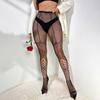Sublote de medias de seda jacquard con diseño de telaraña de puro deseo, populares en Internet, europeas y americanas, para mujer, finas, sexys, negras y sexys.