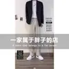 Nuevos pantalones casuales para hombre, otoño e invierno, negros, de alta gama, de pierna recta, pantalones casuales retro estilo Hong Kong