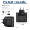 Cargador estándar de 48 W con 6 USB para teléfono móvil, cabezal de carga, enchufe para Europa, América, Gran Bretaña y Corea, venta al por mayor transfronteriza.