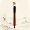Brocha biselada para contorno estilo celebridad de internet personalizada, brocha para rubor, brocha para sombras faciales de pelo animal, brocha de maquillaje, venta al por mayor desde Cangzhou