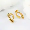Pendientes Retro Irregulares de Nicho de Alta Gama Transfronterizos Pendientes Estilo Ins Acero Inoxidable Pendientes Elegantes Personalizados Joyería