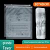 Saco de embalagem para suéter de roupa Saco de armazenamento com zíper de PE 12 sacos plásticos transparentes de seda mensagem de aviso saco com fecho zip 30 * 40cm