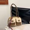 Bolso de Axila de Alta Gama para Mujer Transfronterizo 2026 Nuevo Color Bloqueo de Color Bolso Almohada Simple Hombro Moda Bolso de Viaje