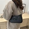 Bolso Cuadrado Pequeño Transfronterizo Moda Versátil Sencillo 2025 Nuevo Primavera Textil Bolso de Hombro/Axila para Viajar
