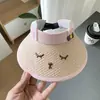 Chapéus Infantis, Novo Estilo de Verão, Chapéus com Viseira de Garra de Urso com Olhos Apertados para Meninos e Meninas, Proteção Solar Estilosa, Chapéus de Sol Fofos
