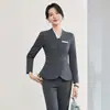 Ropa de trabajo de moda y juvenil para recepción de belleza médica de otoño e invierno, nuevo uniforme de trabajo para salón de la industria de la belleza, traje profesional para mujer