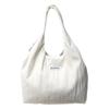 Bolsa de pano com textura de grande capacidade estilo coreano, bolsa feminina nova, elegante, leve, bolsa de ombro, casual, para todas as ocasiões, bolsa de axila