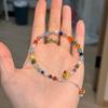 Paraíso da Maçã ~ Pulseira Colorida Infantil de Contas Trançadas Puxar para Fora para Mulheres, Doce e Fofa, Ninho e Linda Joia de Mão