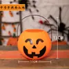 Linterna de Calabaza de Halloween Caja de Dulces Portátil Infantil Decoraciones Cubo de Calabaza Dulce o Truco Pequeños Regalos Juguetes Linterna de Calabaza