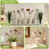 Silhueta de Planta Enferrujada Transfronteiriça Inserções de Chão para Jardim 3D, Enfeites de Decoração de Jardim, Vasos de Flores para Exterior, Inserções de Arte em Ferro Atacado