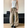 Jeans Cargo Casuales de Pierna Ancha Streetwear Holgados Retro de Silueta Moderna Estilo Americano para Hombre