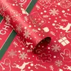 Papel de regalo para flores de Navidad, papel kraft, regalos de Nochebuena, regalos pequeños, ramos, embalaje impermeable, materiales florales