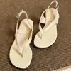 Versión de Cuero Suave~Minimalista Francés Retro Versátil de Moda y Cómodas Sandalias Chanclas de Tacón de Cuña para Mujer Verano Nuevo Estilo Zapatos Romanos