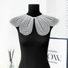 Organza doble capa bordado cuello hueco nuevo chal pequeño camisa vestido accesorios decorativos cuello de muñeca coreano