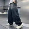 Roupas de Outono para Meninos Calças 2026 Novo Estilo Jeans Infantil Estilo Primavera e Outono Crianças Maiores Outono Meninos Calças de Pernas Largas Estilosas Tendência