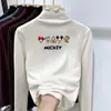 Camisa Base De Rong Infantil 2025 Nova Outono e Inverno Top Estiloso com Babados para Crianças Maiores Primavera e Outono Manga Longa