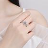 Anel de Prata de Lei S925 Xindeyi para Mulheres, Anel de Noivado Proposta Moissanita 1 Quilate Seis Garras, Estilo Xiaohongshu, Dropshipping de Peça Única