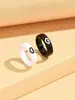 Anillo Ancho de Resina Cuadrado Geométrico Colorido para Mujer, Exagerado, Único, Moderno, Versátil