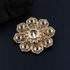 Base de corona femenina de loto de imitación de cobre fundido clásico, accesorios para el cabello de estilo antiguo, accesorios para traje antiguo Hanfu, material de horquilla de 26 mm