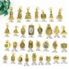 Pingente antigo de ouro de três vias Guanyin deus elefante diy Wenwan Semente Baoxiang Pulseira de contas de Buda pingente vintage Acessórios do Tibete