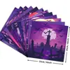 12 Folhas de Papel para Scrapbook Halloween Bruxa Castelo Fantasia Roxa DIY, Preço Fixo Único, Importado Diretamente do Exterior