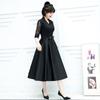 Vestido de Noche para Banquete para Mujer 2026 Nuevo Negro de Longitud Media Vestido de Fiesta para Estudiantes Vestido Casual para Mujer