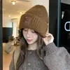 Gorro de Punto para Mujer Otoño e Invierno, Estilo Coreano, Engrosado, Cálido, Versátil, Adecuado para Estudiantes, Gorro de Moda para Compras