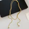 Collar de cadena metálica en capas transfronterizo europeo y americano para mujer, cadena para la clavícula de diseño único, gargantilla moderna y a la moda