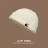 Gorro de Lana Tejido Estilo Coreano Otoño Invierno Hace que la Cara se Vea Más Pequeña Más Terciopelo Engrosado Gorro para Hombre Protección de Orejas Cortavientos Gorro de Tejer