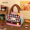 Bolsa de Lonchera Térmica Portátil Linda con Papel de Aluminio y Múltiples Bolsillos, Nueva Bolsa de Lonchera de Gran Capacidad para Estudiantes y Trabajadores de Oficina