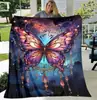 Fábrica de personalización de mantas transfronteriza manta de franela directa Mariposa impresión digital 3D se puede traer imagen entrega en una sola pieza