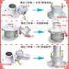 Conector rápido de aleación de aluminio de 3 pulgadas, junta de brida con extremo macho F, puerto de descarga de aceite, extremo macho, válvula de bola para tanque de aceite, adaptador de extremo hembra