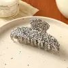 Pinza para el pelo estilo coreano, Pinza para el pelo de acetato francés, Pinza de tiburón grande, Pinza para el pelo de acrílico con estampado de leopardo, Accesorios para el pelo al por mayor