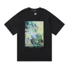 Comércio Exterior Marca da Moda Marca Roxa Logo Clássico de Letras Estampado Manga Curta Névoa Rua Americana Marca da Moda Camiseta