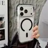 Funda de Teléfono Acrílica Magnética Transparente para iPhone 18 Pro Max Apple 17 Funda Protectora Anti-caídas con Airbag