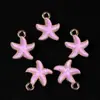 Colgante de Collar de Estrella de Mar Perlada con Goteo de Aceite Accesorios de Joyería Pulsera de Cuentas Hecha a Mano DIY Cuentas Espaciadoras Colgantes Laterales Venta al por Mayor