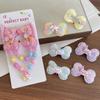 Conjunto de pulseira e colar de contas infantis transfronteiriço lantejoulas de desenho animado gravata borboleta grampo de cabelo meninas acessórios coloridos doces atacado