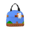 Bolsa de almuerzo portátil Mario, lonchera, bolsa de comida para estudiantes y niños, lonchera, lonchera, lonchera, lonchera de aluminio, lonchera aislante