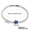 Versión coreana de joyería más vendida pulsera de estrella de cinco puntas de circón de diamante completo AAA pulsera de flor de cristal ventas directas de fábrica