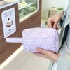 Bolsa de Cosméticos de Algodón Acolchado Estilo Ins Coreano, Bolso de Mano de Moda y Elegante para Mujer, Bolsa de Lápices de Gran Capacidad para Estudiantes