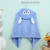 Capa de banho com capuz infantil em fleece coral, absorvente, secagem rápida, roupão de banho macio para bebês, capa de banho para meninos e meninas